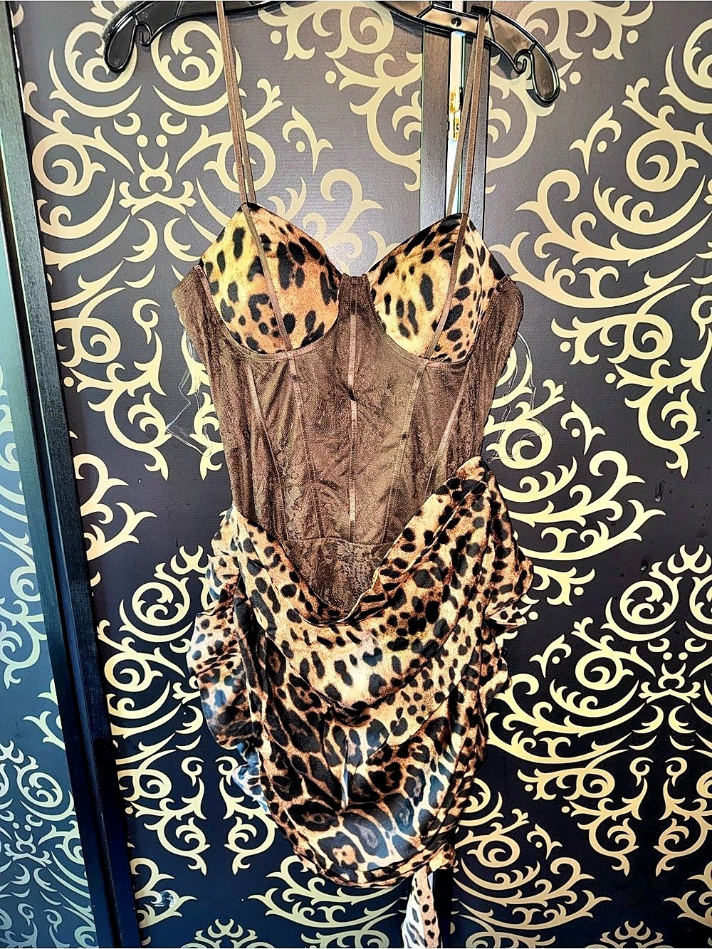 Fashion Nova Wild Passion Leopard Satin Mini Dress Leopard Satin Mini Dress Size